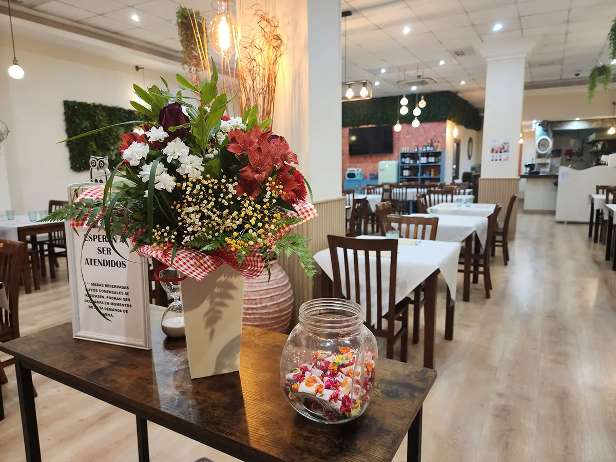 Mesa de recepción floral